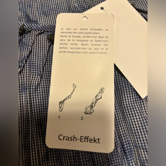 Ulla Popken NWT blue and white tunic with pewter colored accents, 16/18 - Picture 7 of 11